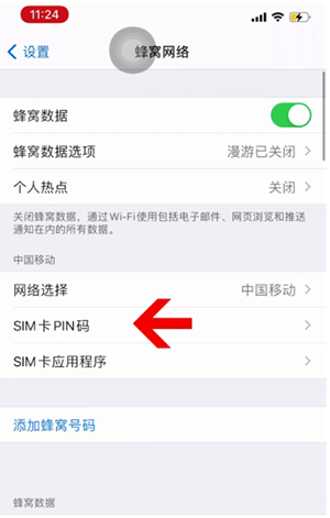 腾冲苹果14维修网分享如何给iPhone14的SIM卡设置密码 